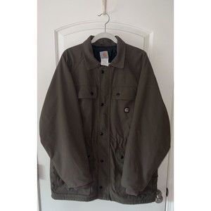 VTG Carhartt Men’s Chore/Barn Coat Jacket Parka, Army Green, Large, Made in USA